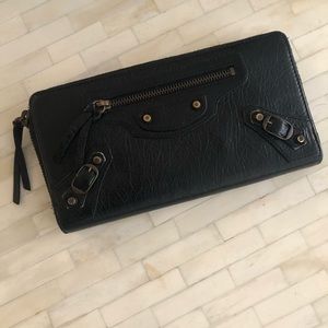 Classic balenciaga zip wallet! .